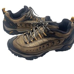 Merrell Vibram Low Pulse II Womens Size 6 EU 39 Brown Winter Green Suede Leather